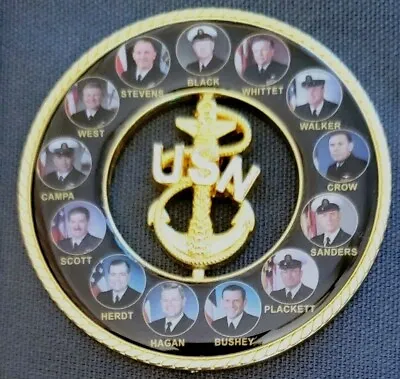 Amazing 3  Navy USN Chiefs Mess CPO Challenge Coin MCPON History 122nd Birthday • $125.95