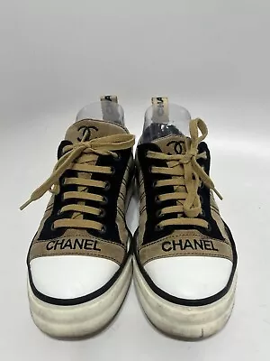 Vtg Chanel Light Brown Suede Sneakers  • $280