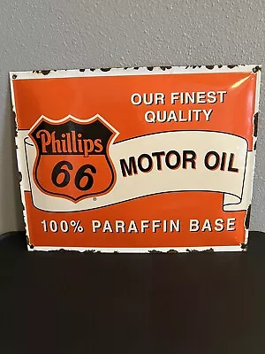 Vintage Phillips 66 Porcelain Convex Sign • $59.99