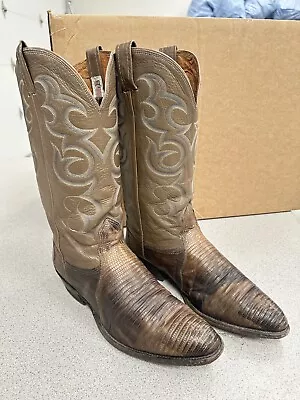 Vintage Nocona Cowboy Boots Men’s 11 D Lizard Exotic Western USA Vtg Inlay Snake • $69.99