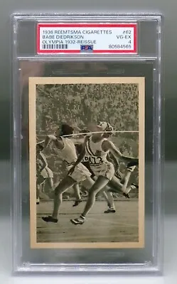 1936 Reemtsma 1932 LOS ANGELES OLYMPICS Babe Didrikson PSA 4 Card USA VICTORY • $185