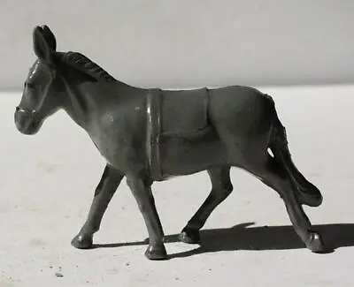 Donkey Mule Burro Figurine Miniature Gray Metal Donkey Figurine Made In England • $9.99