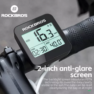 ROCKBROS Bike Cycling GPS Computer Waterproof Road Bicycle Speedometer Odometer • $54.99