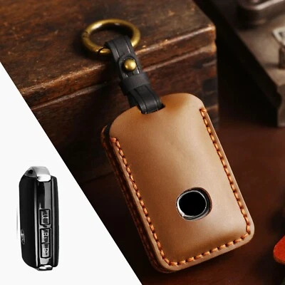 $23.99 • Buy Leather Car Remote Key Fob Cover Case For Mazda 3 CX4 CX5 CX8 CX9 CX-30 Brown