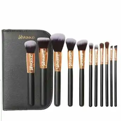 11Pcs Royal Golden Makeup Brushes Professional Makeup Brush Set With Bag  • $23.18