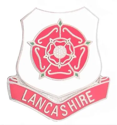 £6.25 • Buy Lancashire County Red Rose Shield Pin Badge