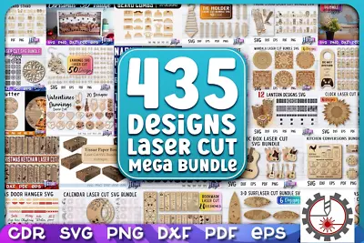 Laser Cut Mega Bundle SVG | CNC Files | Engraving SVG Design | Laser Huge Bundle • $4.99