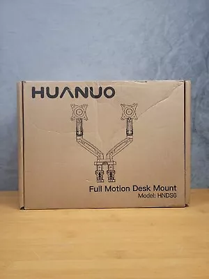 HUANUO HNDS6 Full Motion Gas Spring Dual Monitor Arm Mount For 17-27  Screens • $26.99