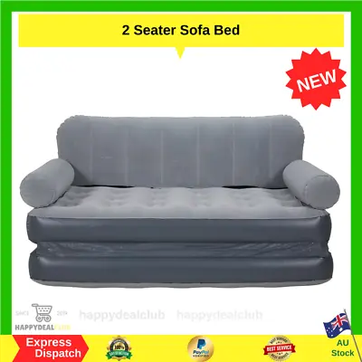 2 Seater Sofa Bed Double Couch Lounge Portable Inflatable Camping Outdoors Home  • $55.89