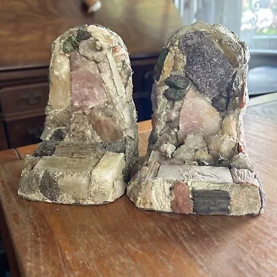 Rare Bookends Petrified Woods Natl Park Pair Polished Crystals Rocks • $50