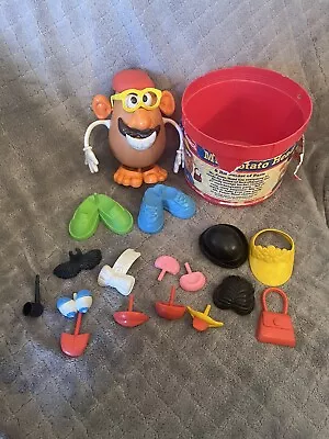 1987 Hasbro Inc Playskool Mr. Potato Head & His Bucket Of Parts 24 Piece Used • $15.90