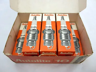 8x NOS Vintage Autolite 35 Spark Plugs PowerTip BF42 Made In USA • $49.95