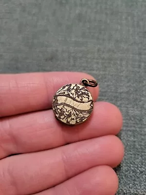 Antique Victorian Mourning Locket Engraved Gold Filled • $69.99