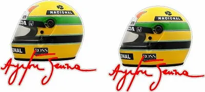 AYRTON SENNA F1 Car Decal Stickers  X2 • £5.99