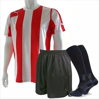 £299 • Buy Puma Football Team Kits Men's Red & White Stripes #2 (XS To XXL) X 15 Sets