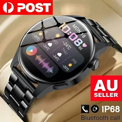 $66.99 • Buy Bluetooth Call Smart Watch Men Touch Screen Sports Fitness Watch Steel Band