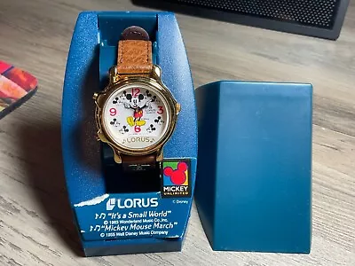 Vintage NEW Disney Lorus Mickey Mouse Musical Melody Watch Collectible • $179