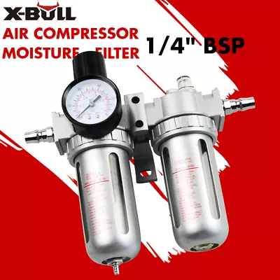 X-BULL Air Compressor Moisture Filter Water Trap Filter Regulator Mount Fitting • $39.90