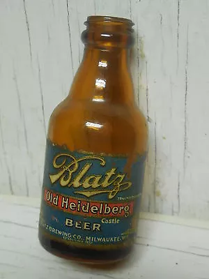 Original Old Mini Beer Bottle For-Blatz Old Heidelberg Castle-pat.Muth Buffalo • $9.99