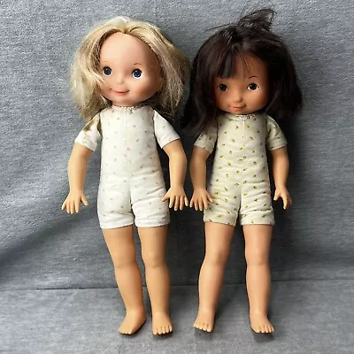 Vintage Fisher Price My Friend Mandy Doll Lot Blonde & Brunette 15in • $29.99