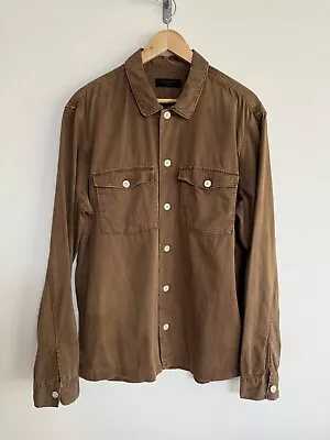 Allsaints “Spotter” Distressed / Tired Look Shirt/Overshirt /Shacket Brown XL • £32.99