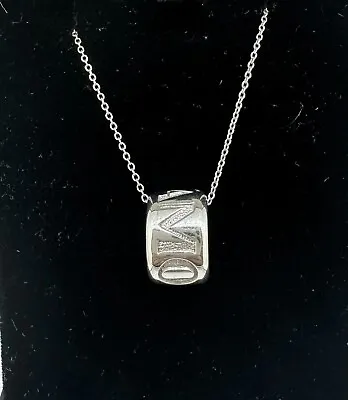 Pasquale Bruni 18k White Gold Diamond AMORE Necklace Pendant Barrel Love • $1206.05