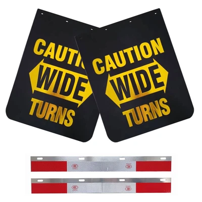 $88 • Buy 24 X30 Mud Flaps & 24 X3 Reflector Strips For Semi-truck Trailer Truck 2 Sets
