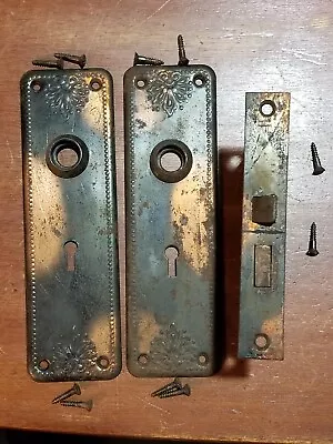 Vintage Japanned Back Plates And A Door Lock NO KEY • $20