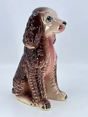Vintage Cocker Spaniel Piggy Bank Ceramic Yard Art Dog Animal Figurine Statue • $15