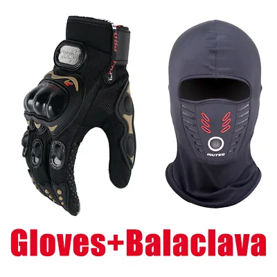 Motorcycle Gloves For Dirt Bike Motocross ATV Motorbike Riding Gloves+Balaclava • $14.99