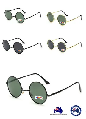 $12.95 • Buy Polarised Mens Womens LargeVintage Fashion Polarized Round Sunglasses OZ Seller 