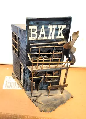 Metal Tin Bank Building Figure Coin Bank Apex Quality- No Stopper - U • $24.99