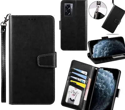 $7.95 • Buy Oppo A57 5g PU Leather Wallet Case Cowhide Finish Lanyard