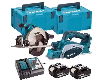 Makita 18V DKP180Z Planer & DSS611Z Circ Saw With 2 X 5.0 Batteries And Charger • £475