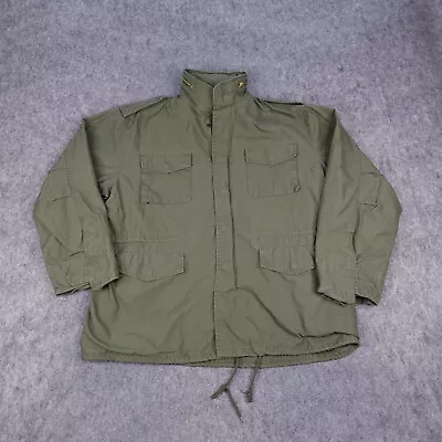 ROTHCO Jacket Mens XL Green Field M-65 Military Hooded Coat Tactical Combat VTG • $49.99