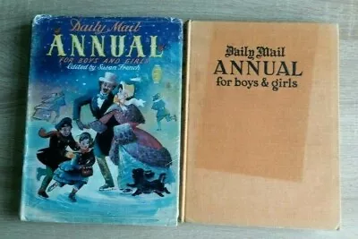 Daily Mail Annual For Boys And Girls X 2 Vintage Hardback Book Bundle 1950's Era • £10.50