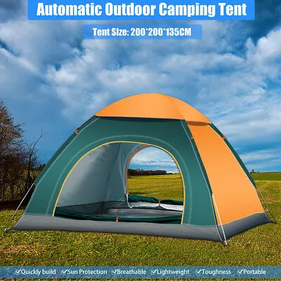 3-4 Man Persons Pop Up Tent Automatic Camping Outdoor Hiking Fishing Beach Tent • $29.99