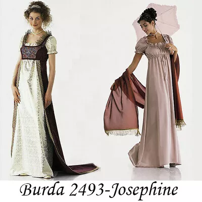 Burda 2493 Sewing Pattern Costume Historical Regency Dress OOP 4011199024933 • $18.95