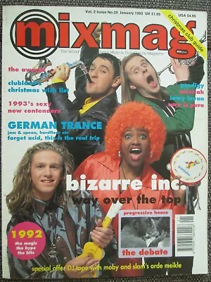 Mixmag Magazine Vol 2 No 20 January 1993 Bizarre Inc Prodigy Trance Larry Levan • £9.99