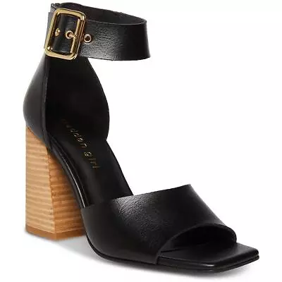 Madden Girl Womens Reveall Black Block Heels Shoes 6 Medium (BM) BHFO 5016 • $11.99