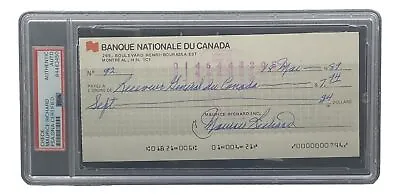 Maurice Richard Signed Montreal Canadiens  Bank Check #92 PSA/DNA • $249.99