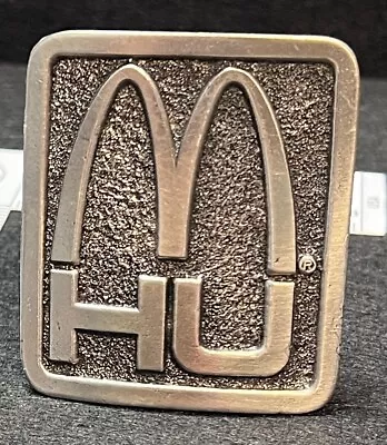 McDonald's Belt Buckle Hamburger University HU Arches + Employee Buckle • $4.95