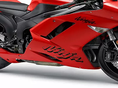 Large Ninja Outline Fairing Motorcycle Decal Sticker (2) 3.5 X 10  • $12.99