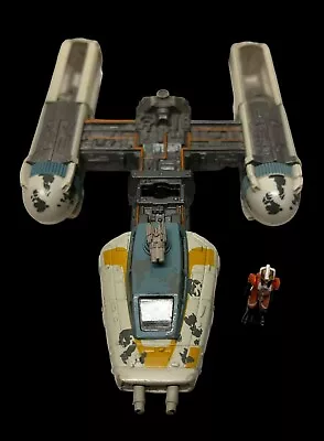 Vintage 1996 Star Wars Action Fleet Series Gold Leader Yellow Y-Wing With Pilot • $12.95