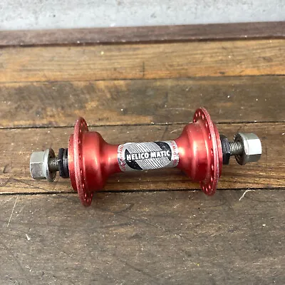 Old School BMX Maillard  Nutted Front Hub Red 36 36h Track Helicomatic Race • $116.99