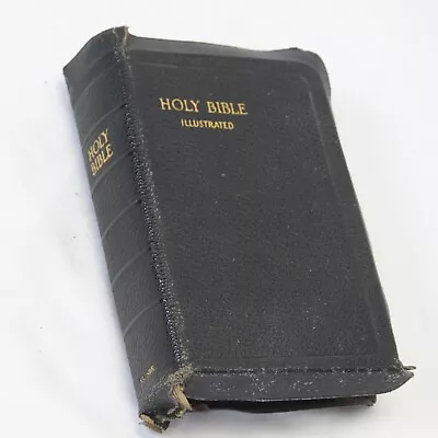 Holy Bible Illustrated Nelson 6  X 4  X 1.5  Leather Cover Vintage • $14.99