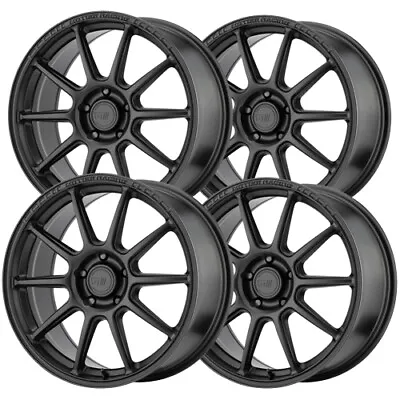 $940 • Buy (Set Of 4) Motegi MR140 SS10 18x8.5 5x112 +45mm Satin Black Wheels Rims 18  Inch
