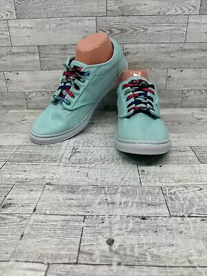 Vans Atwood Lo Pro Canvas Sneaker Shoes VN0U4IATE Teal Floral White Womens Sz 10 • $16