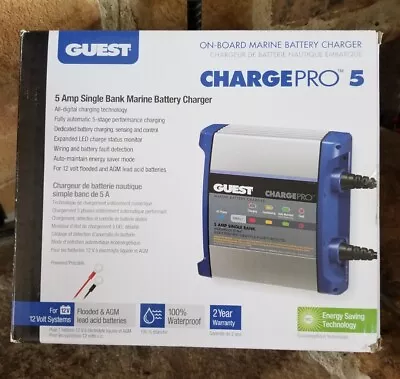 BATTERY CHARGER On-Board Marine BoatPro 5 12V 5 Amp Single Bank GUEST. NEW • $89.95