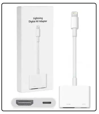 HDMI Digital TV AV Adapter Cable For Apple IPad IPhone 13 12 11 X XS 9 Plug&Play • £24.99